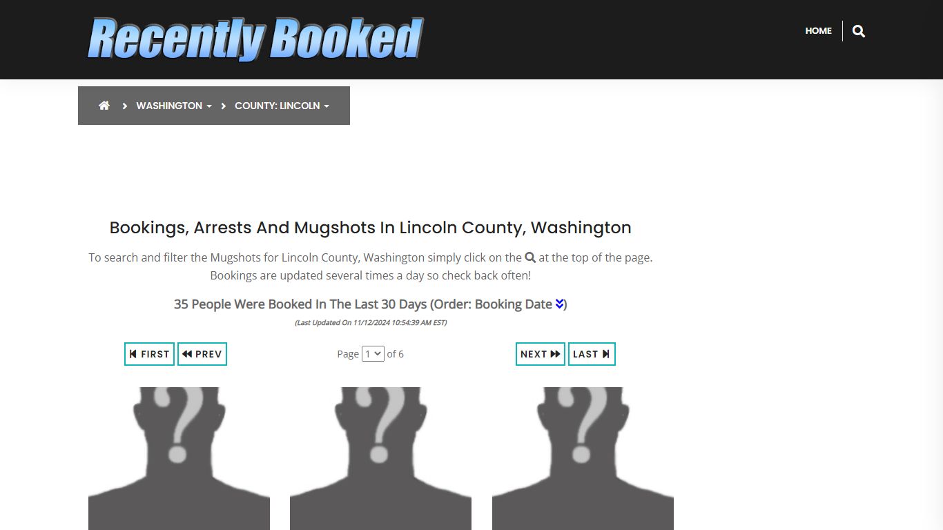 Bookings, Arrests and Mugshots in Lincoln County, Washington