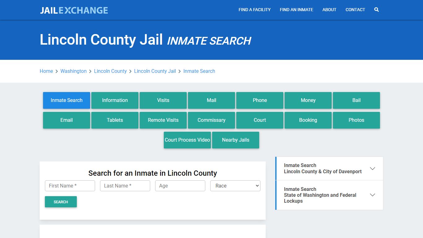 Lincoln County Jail, WA Inmate Search: Roster & Mugshots